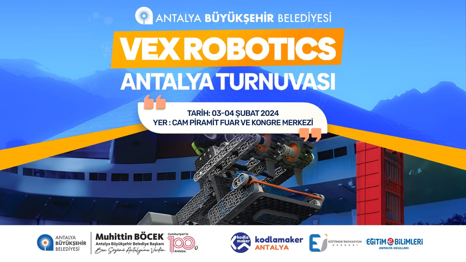Büyük Robotik Turnuvası, Antalya'da Cam Piramit'te Düzenlenecek!