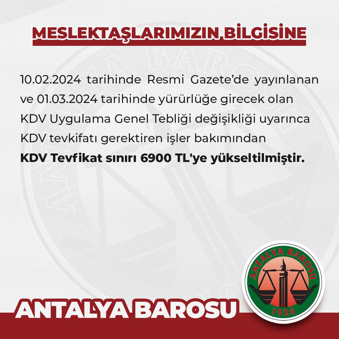 KDV Tevkifatı Sınırı Artırıldı: Türkiye'deki Avukatlar ve Meslek Mensupları İçin Yeni Vergi Düzenlemesi